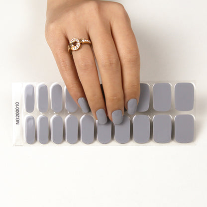 Stormcloud Gray Gel Nail Sticker