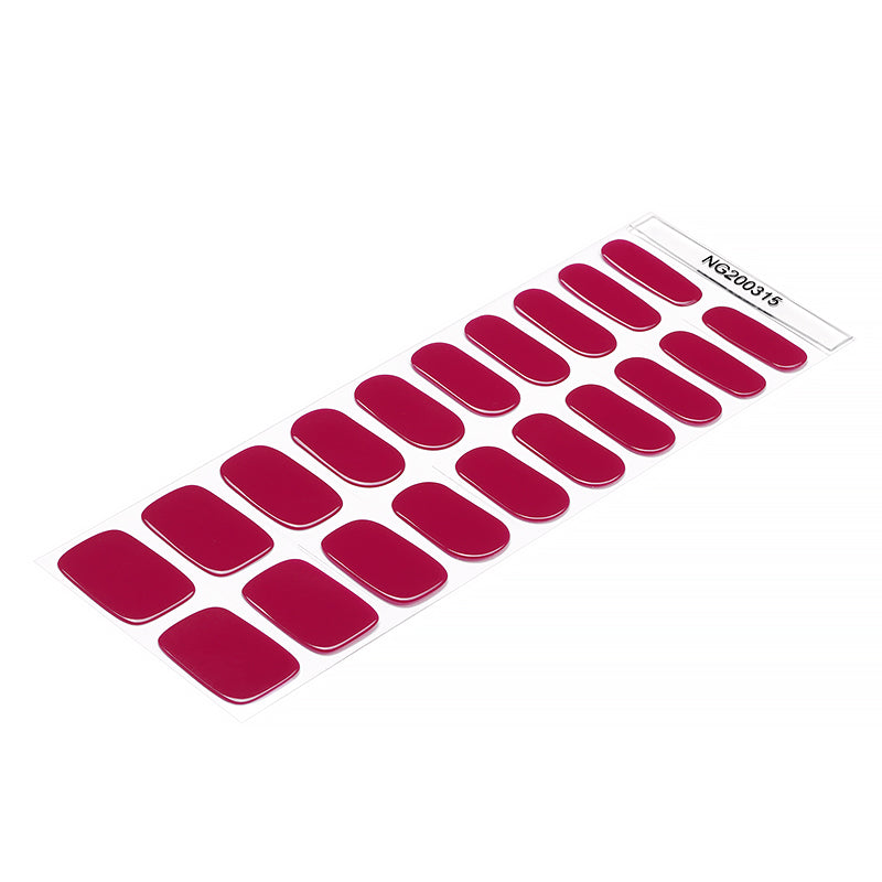 Cranberry Red Gel Nail Sticker