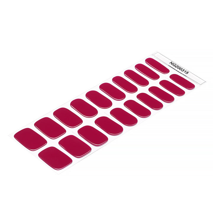 Cranberry Red Gel Nail Sticker