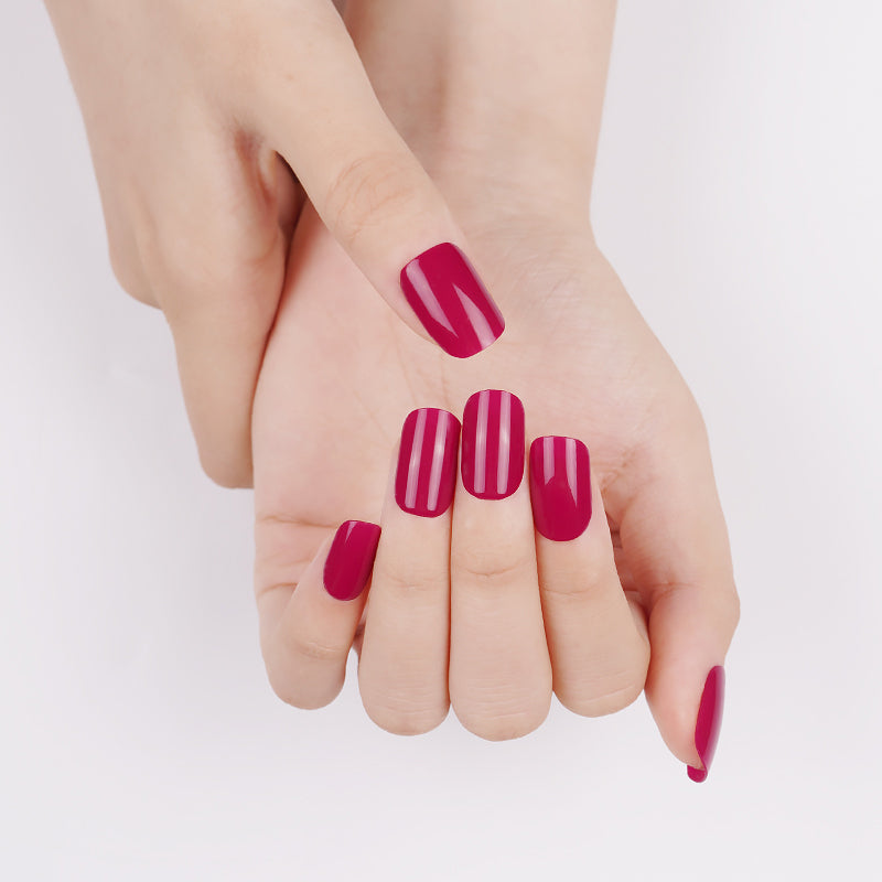 Cranberry Red Gel Nail Sticker