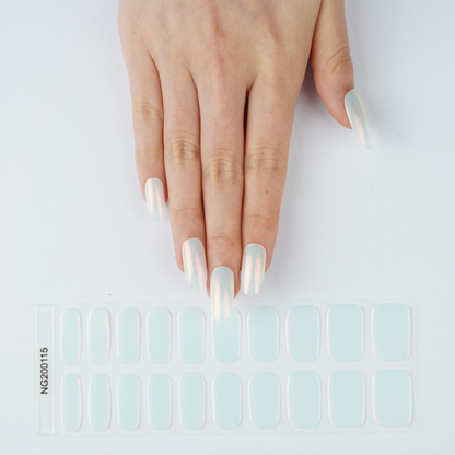 Chrome Mint Gel Nail Sticker