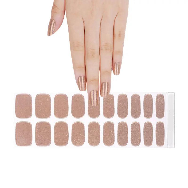 Amber Shimmer Gel Nail Strips - Gelly