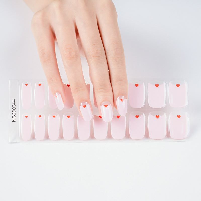 Valentine Pink Gel Nail Sticker