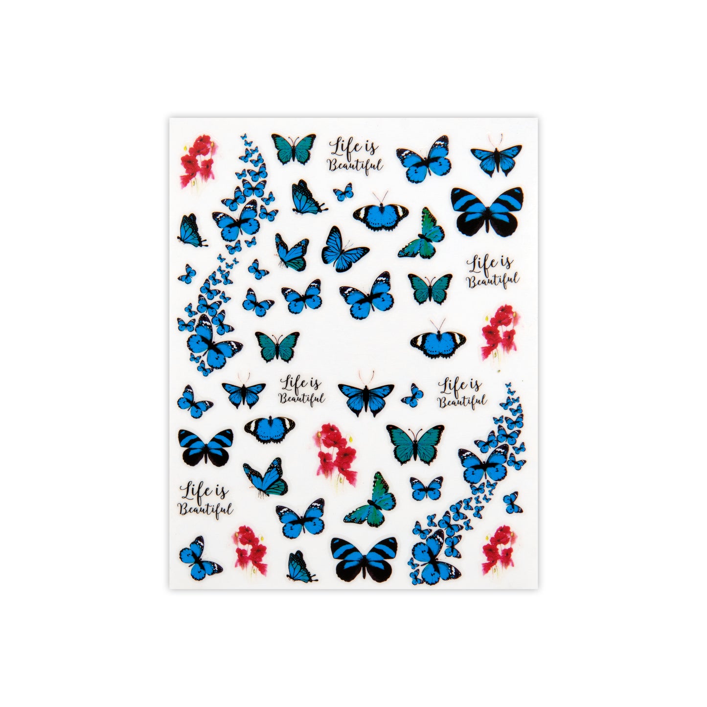 Blue Butterfly Nail Art Stickers