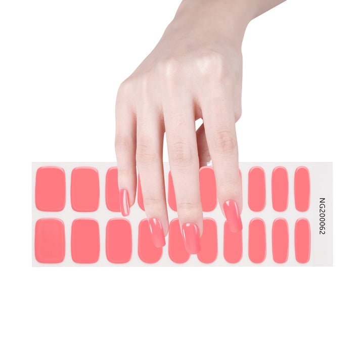 Last Days Of Summer | Coral, Blue & Gold Mani-Pedi Gel Nail Strip Set