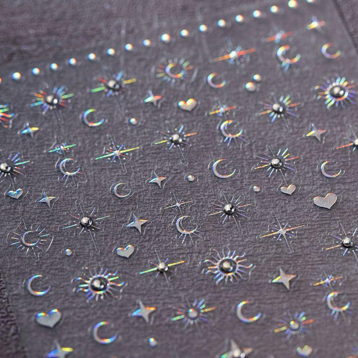 Celestials Embossed 3D Nail Art Stickers