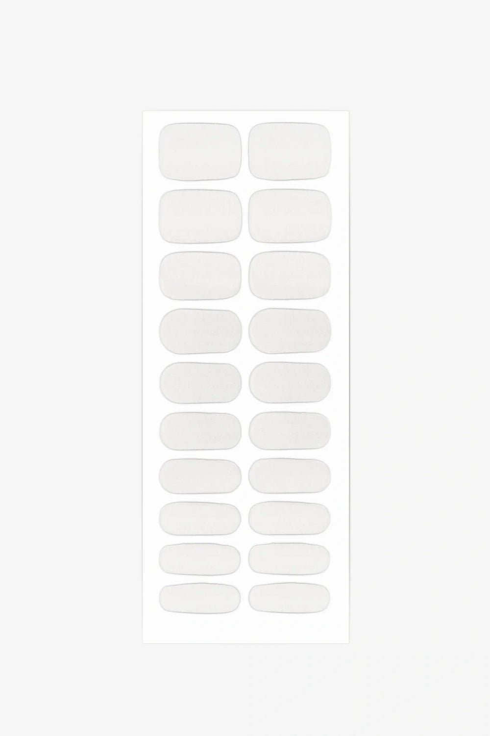 Full sheet of Clear Cat Eye gel nail wraps in glossy transparent tones with subtle shimmer, displayed in various sizes on a white background.