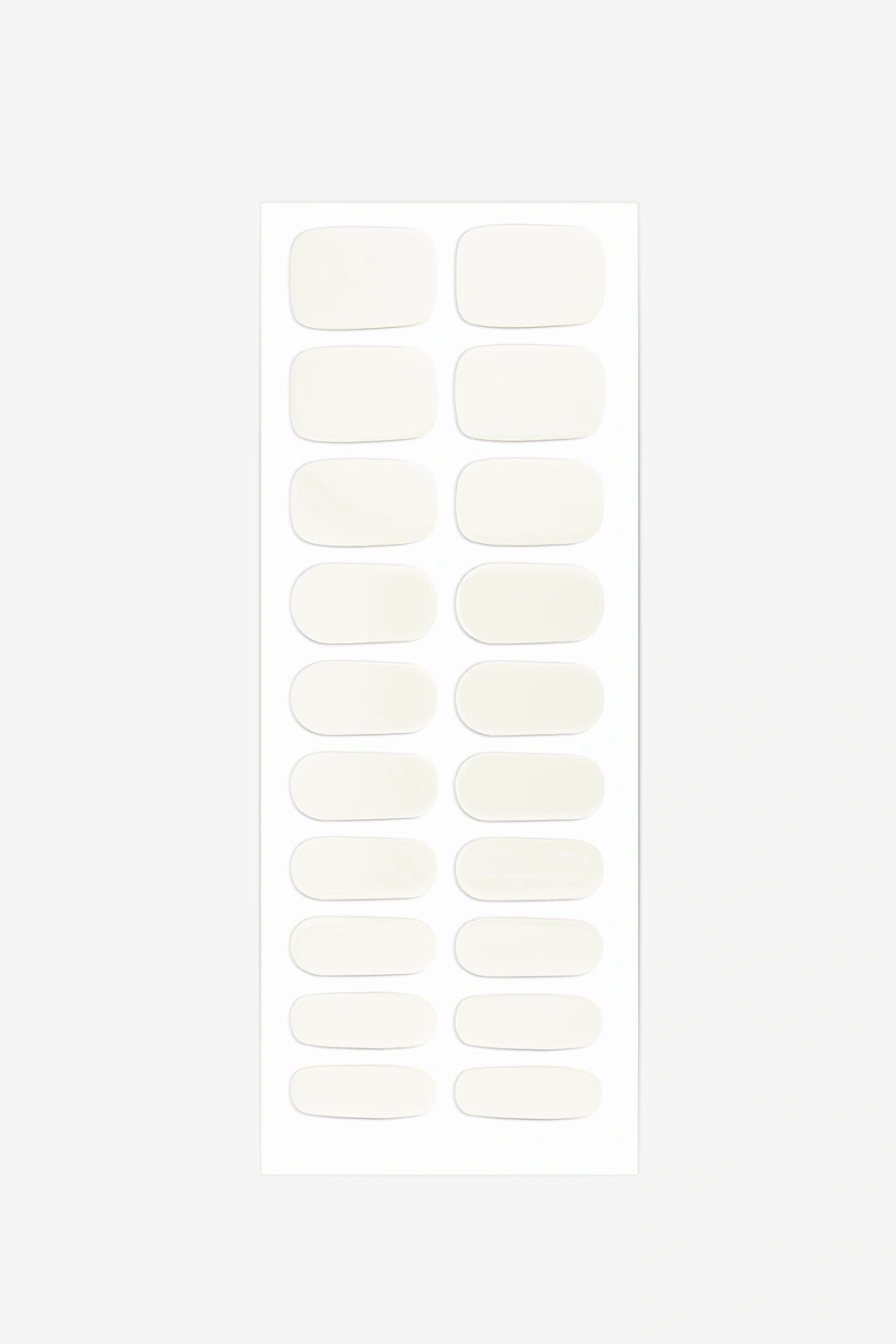 Full sheet of Dairy Queen semi-cured gel nail stickers displaying various sizes on a white background.