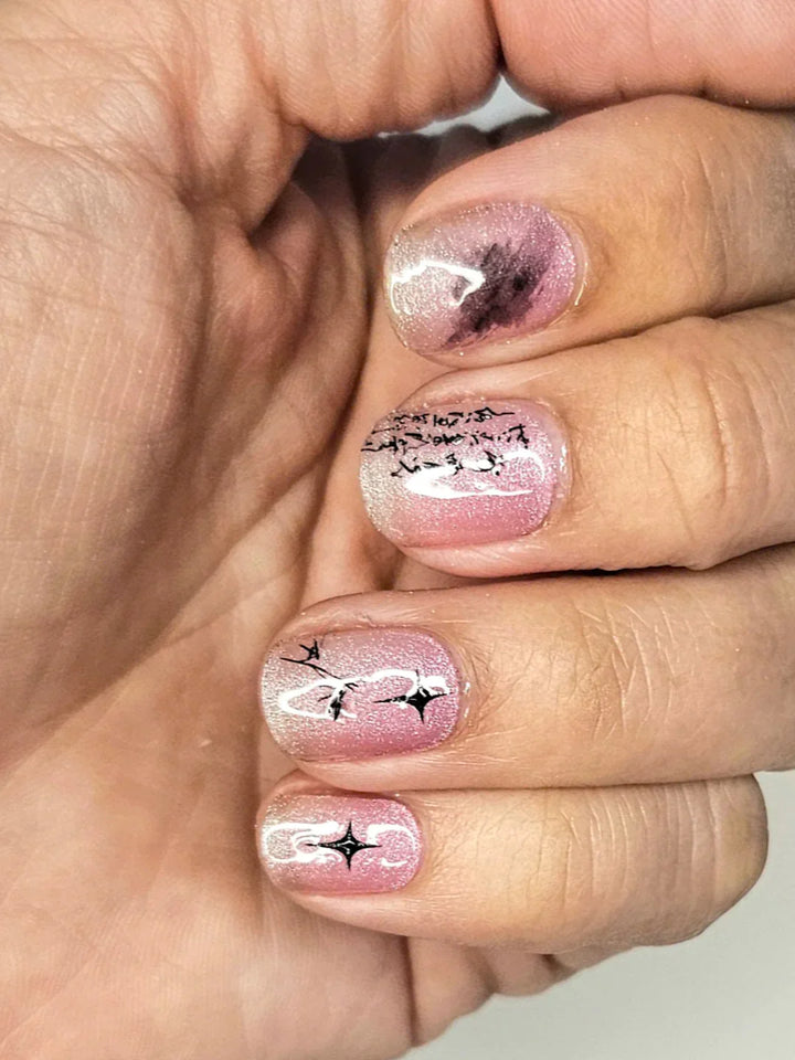 Inky Butterflies Nail Art Stickers