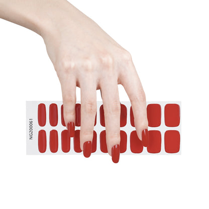 Wine Red Gel Nail Sticker