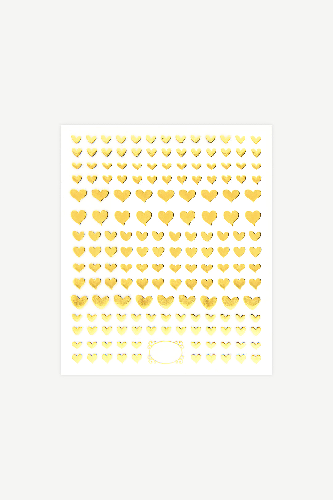 Golden Hearts 3D Nail Art Stickers