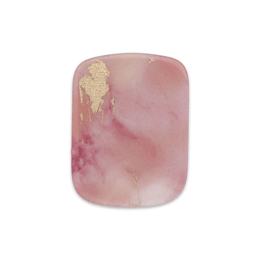 Golden Peach Marble Gel Toenail Sticker