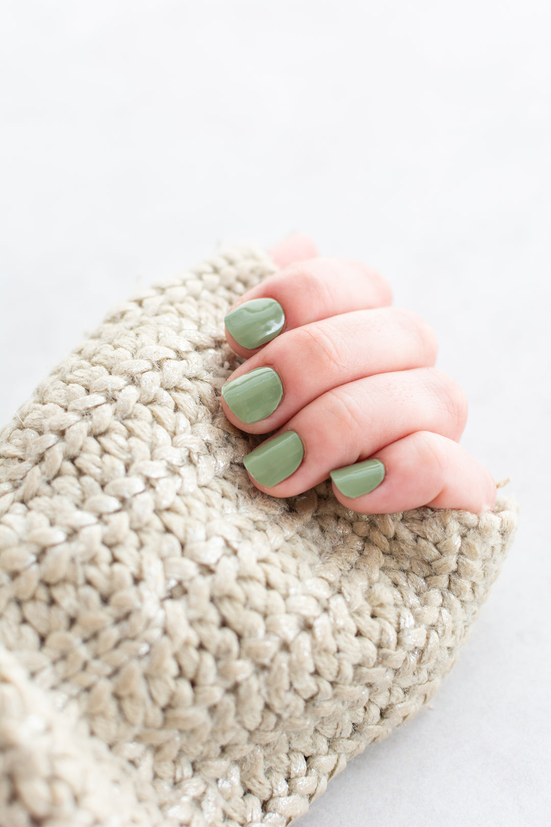 Khaki... but FABULOUS! | Green & Shimmering Lavender Mani-Pedi Gel Nail Strip Set