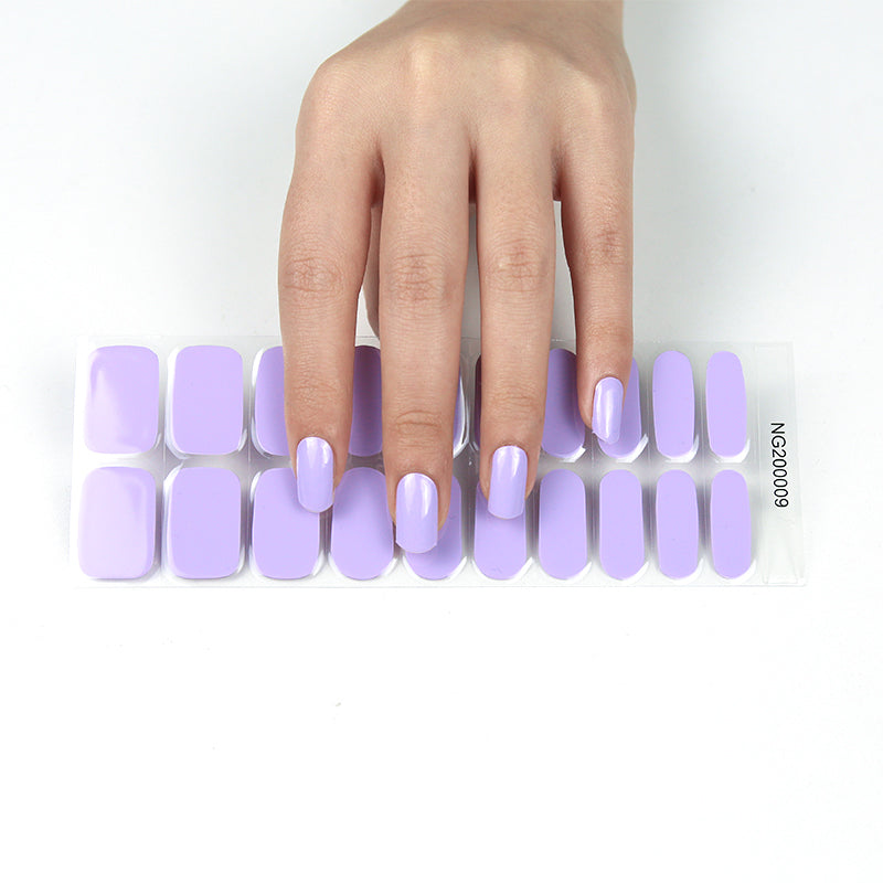 Pastel Lavender Gel Nail Sticker