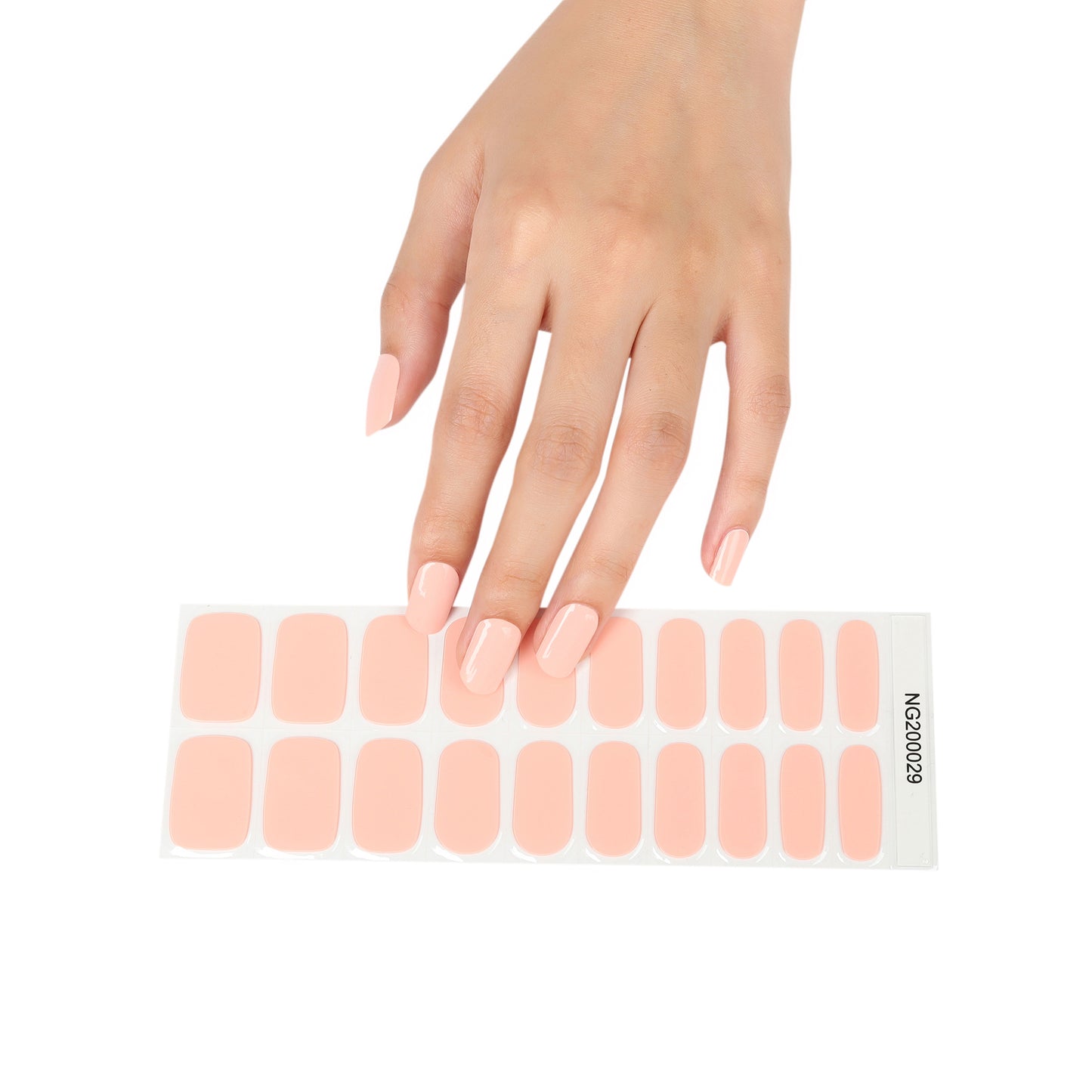 Nude Peach Gel Nail Sticker