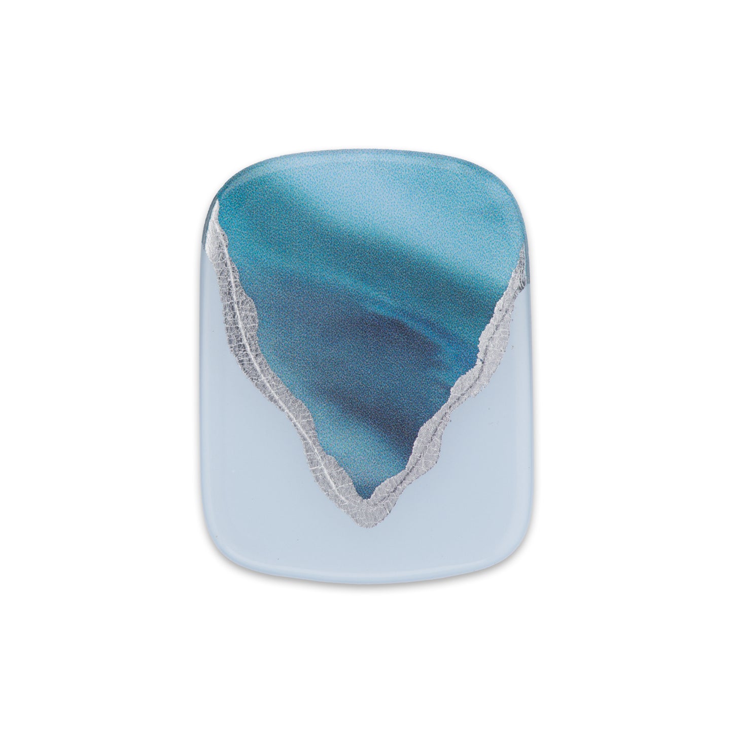 Ocean Blue Marble Gel Toenail Sticker