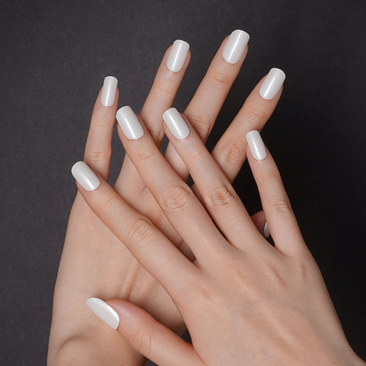 White Pearl Gel Nail Sticker