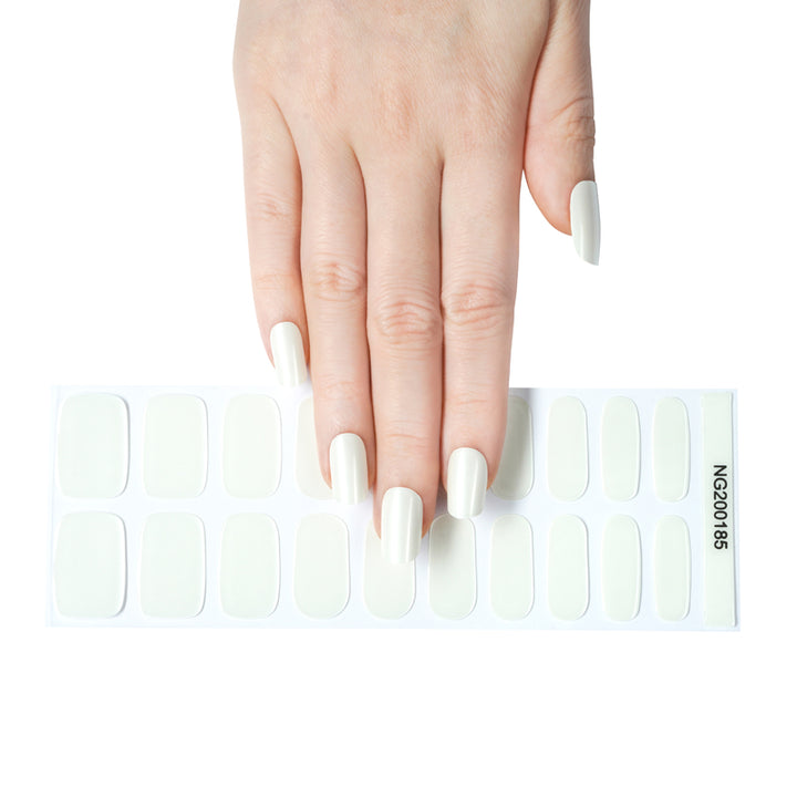 White Pearl Gel Nail Sticker