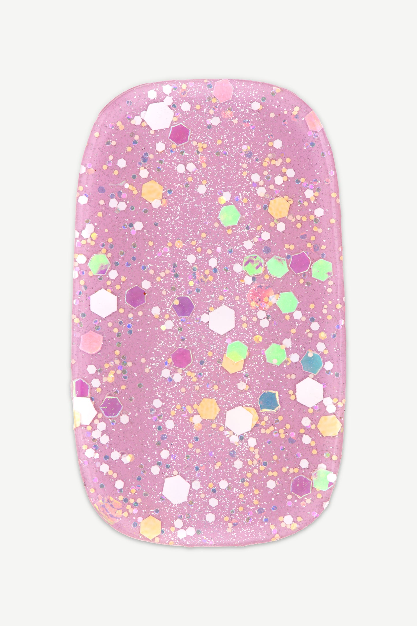 Pink & Glitter Glow In The Dark Gel Nail Sticker