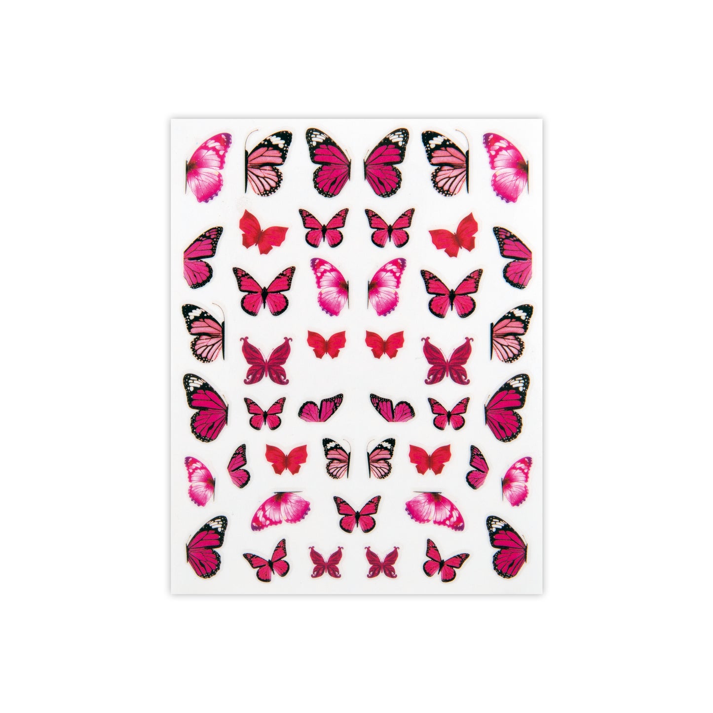 Pink Butterfly Nail Art Stickers