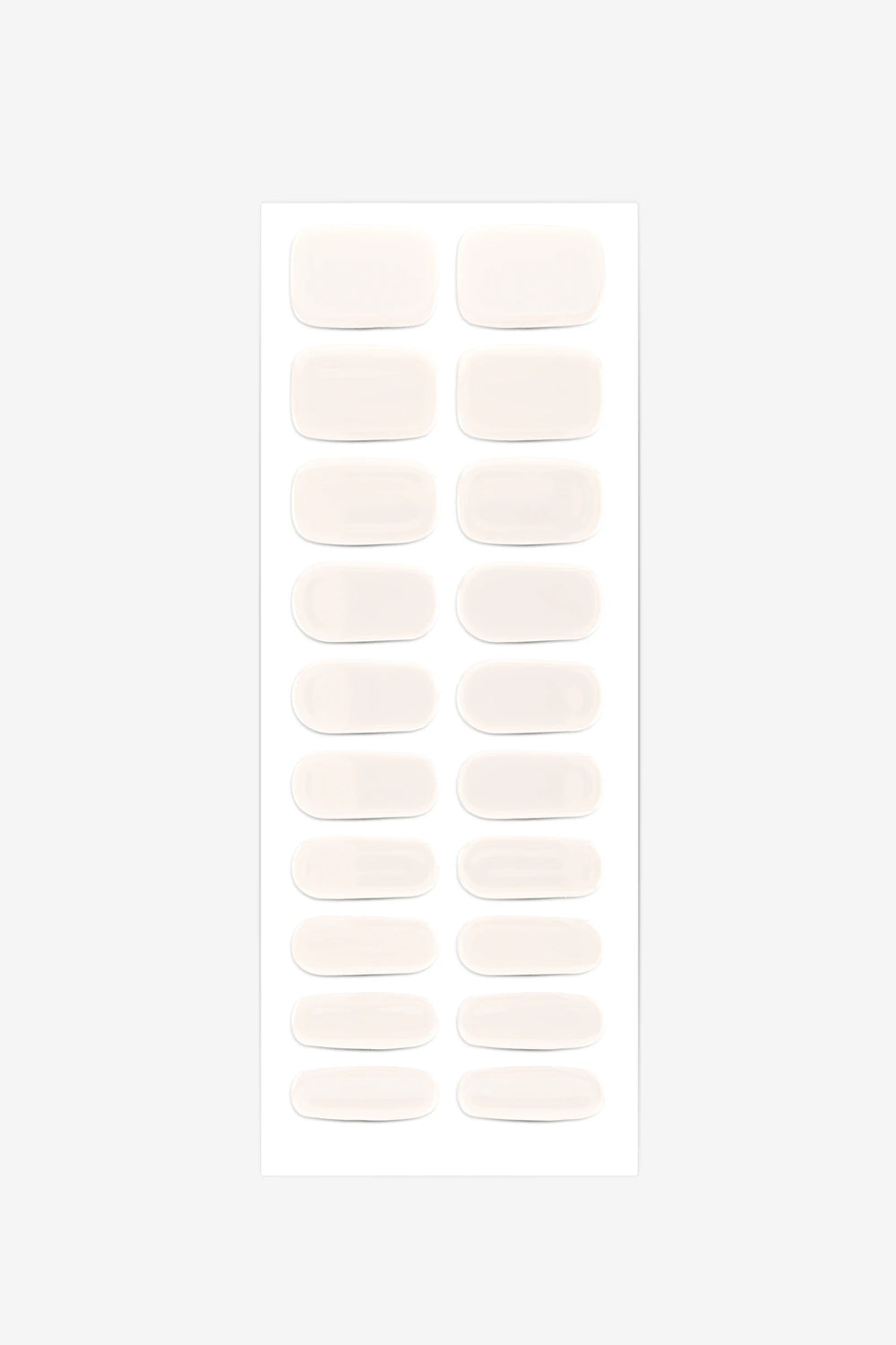Full sheet of Pink Cloud semi-cured gel nail stickers displaying various sizes on a white background.