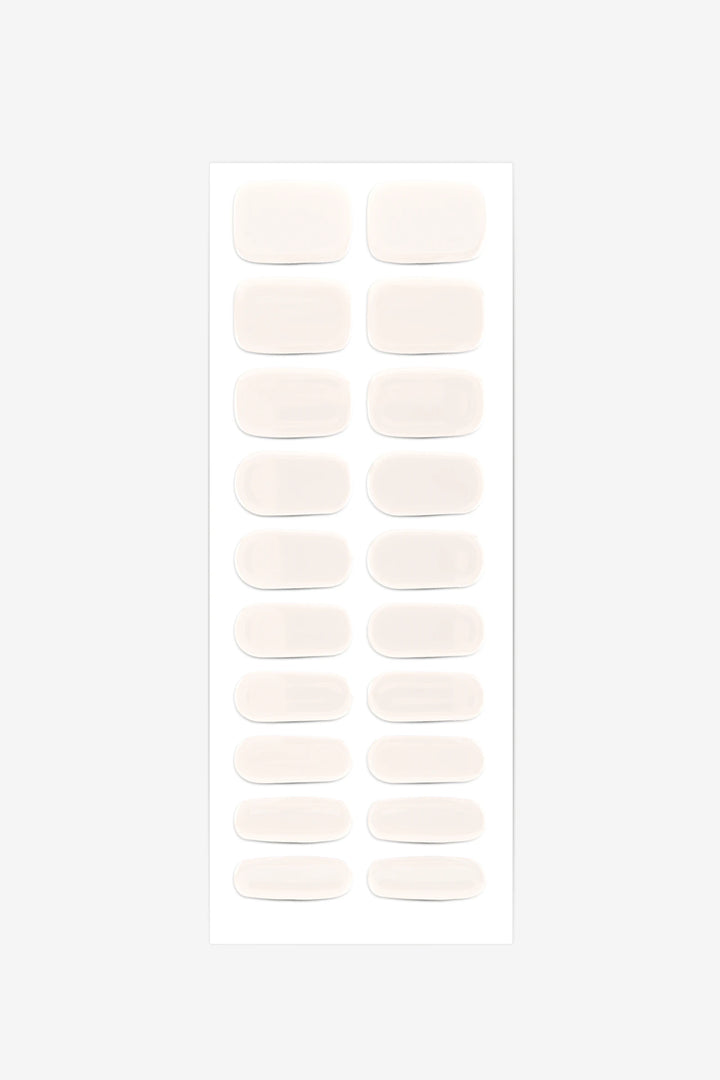 Full sheet of Pink Cloud semi-cured gel nail stickers displaying various sizes on a white background.