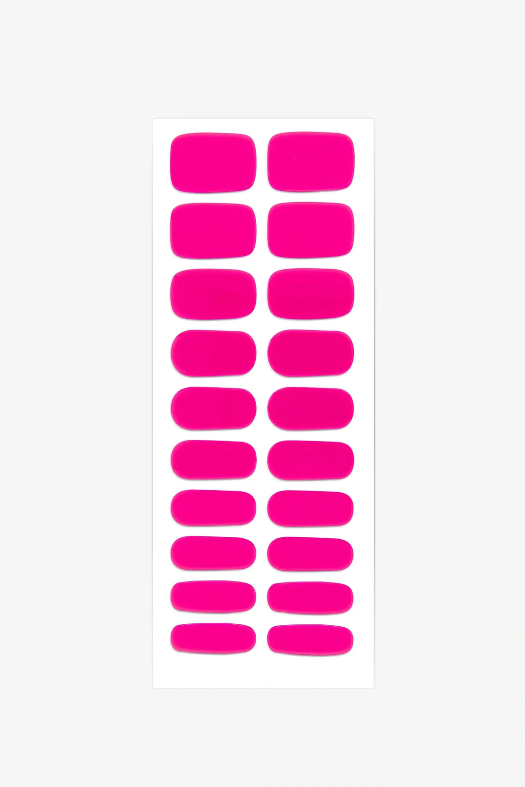 Full sheet of Rich Mauve semi-cured gel nail stickers displaying various sizes on a white background.