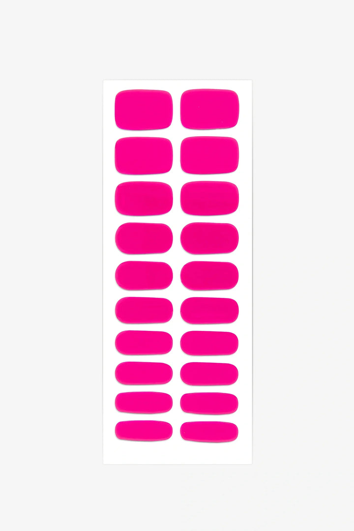Full sheet of Rich Mauve semi-cured gel nail stickers displaying various sizes on a white background.