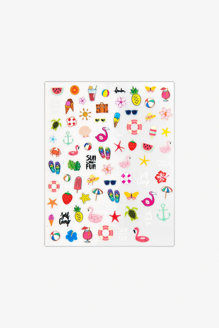 Beach Vibes 3D Nail Art Stickers