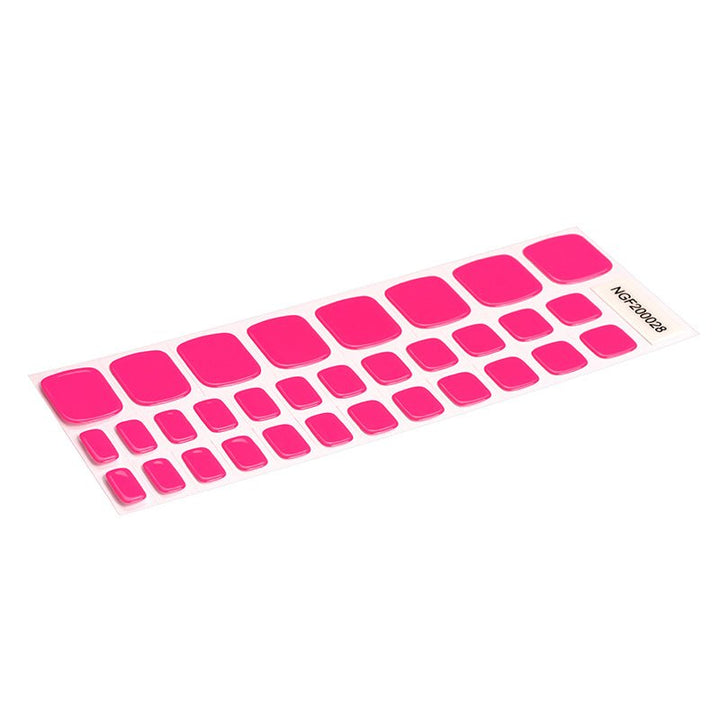 Bright Pink Mani-Pedi Gel Nail Strip Twin Set