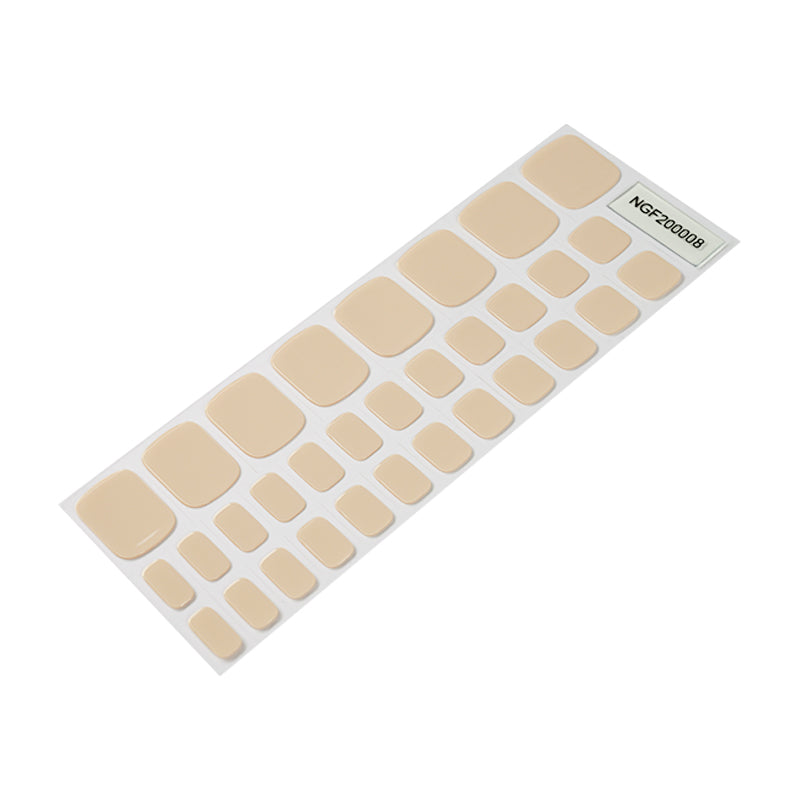 Sandstone Beige Gel Toenail Stickers