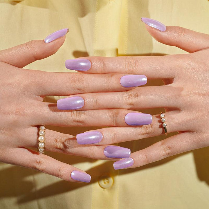 Violet Pearl Gel Nail Strips - Gelly