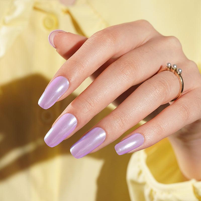 Violet Pearl Gel Nail Strips - Gelly