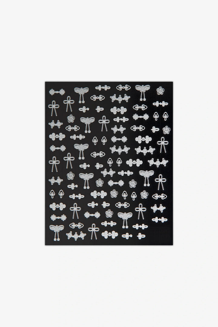 White Knots Nail Art Stickers