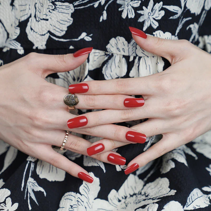 Wine Red Gel Nail Strips - Gelly